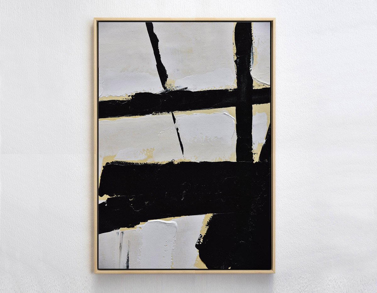 Vertical Palette Knife Minimal Art #C42Y